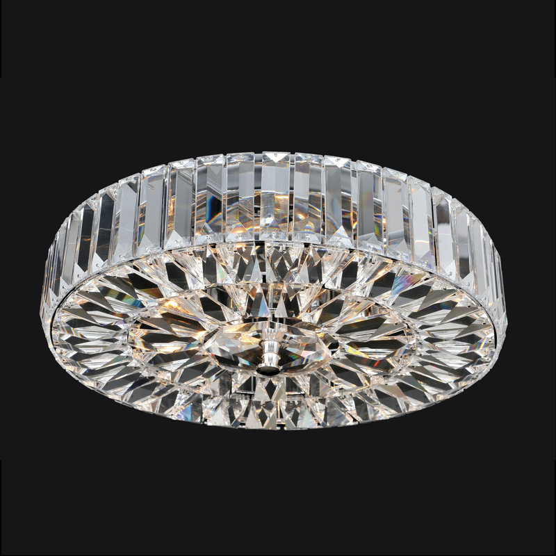 Plafonnier semi-encastré 4 lumières Julien, Chrome