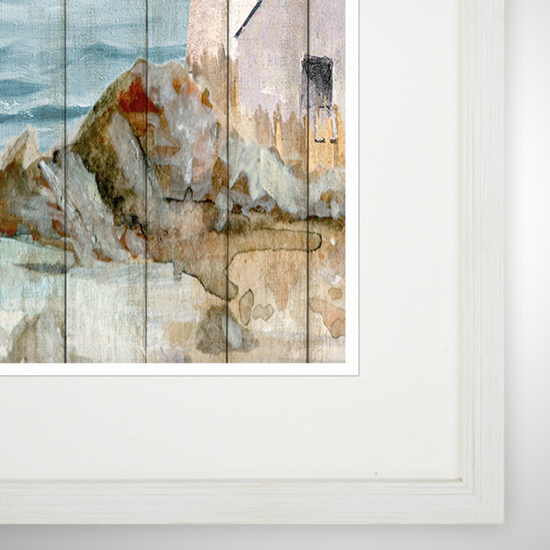 «Hope», ensemble de 2 reproductions de peintures à l'acrylique encadrées, Blanc