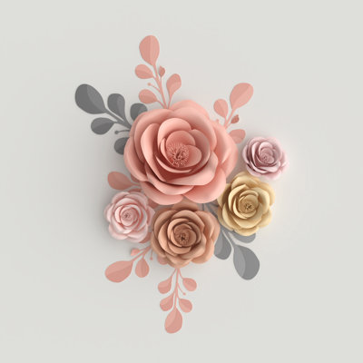 Pastel Flowers - Wrapped Canvas Print