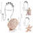 12-Pack Beach Seashell Shower Curtain Hooks, Double Layer Decorative Hooks With Ocean Theme, 45Lb Capacity For Bathroom Decor