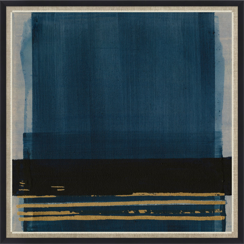 Indigo Contour 3 par Thom Filicia - peinture sur toile encadrée