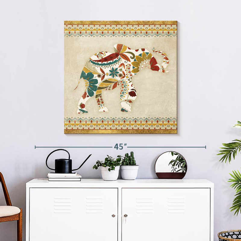 Brampt Boho Elephant I, 30" H x 30" W