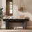 47" Wooden Entryway Bench, Farmhouse Shoe Bench-411580769