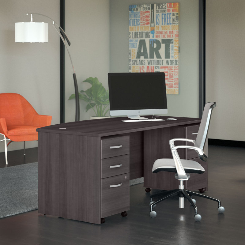 Ensemble de bureau Studio C, Gris orage, H 28,35 po x l 70,94 po x P 35,35 po