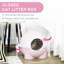Grand bac à litière pour chat avec couvercle, pédale de sable qui fuit, odeur, rose, 20,34 po x 20 po 19 po, boîte, à capuchon, 19 po