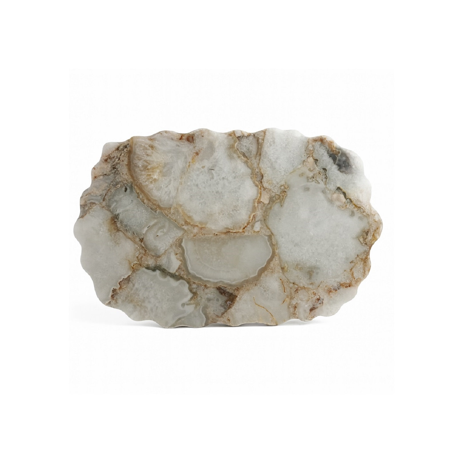 Amalia Abstract Agate Platter, 0.5" H x 10" W x 15"L