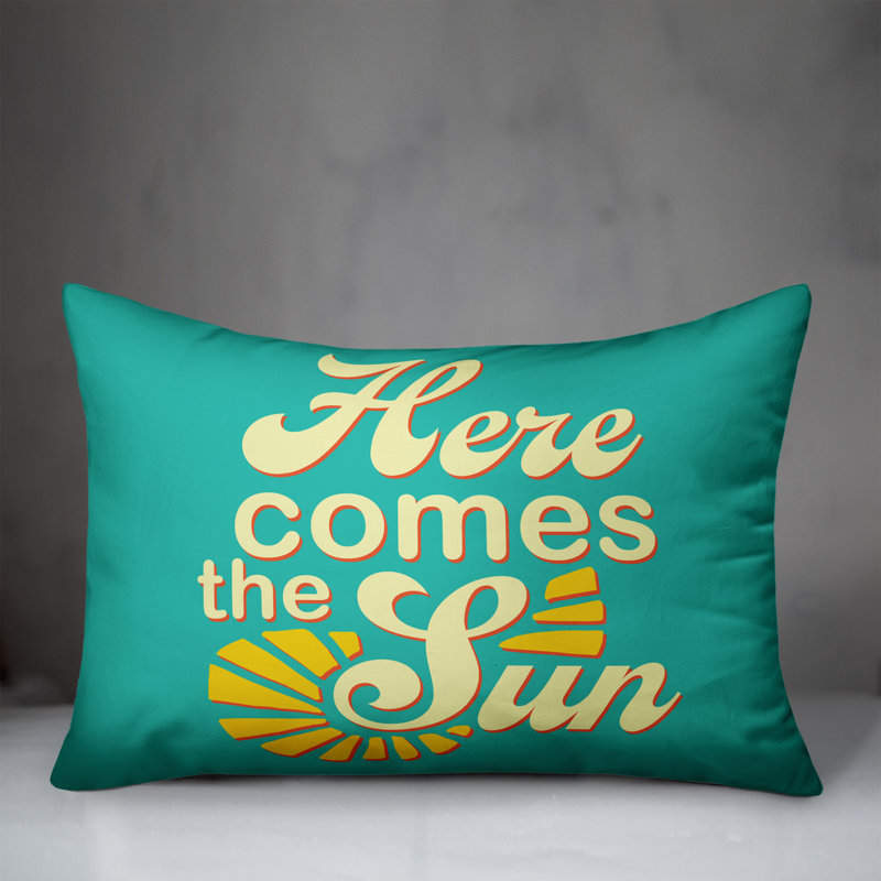  Here Comes the Sun Housse de coussin rectangulaire et insert