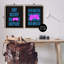 «Neon Gamer Eat Sleep», ensemble de 2 toiles flottantes encadrées par Nina Blue-1548435989-1548435988