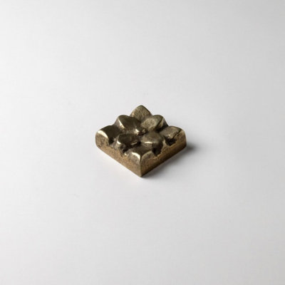 Lotus 1 in. x 1 in. Bronze and Metal Decorative Tile Insert