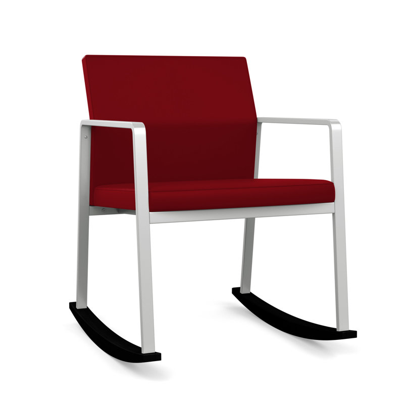 Chaise berçante Gansett, Argent, Vinyle Patriot Plus Bordeaux
