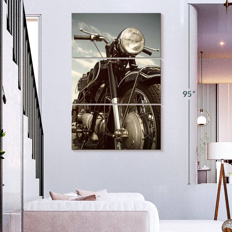 Mehar German Motorcycle, 74" H x 48" W
