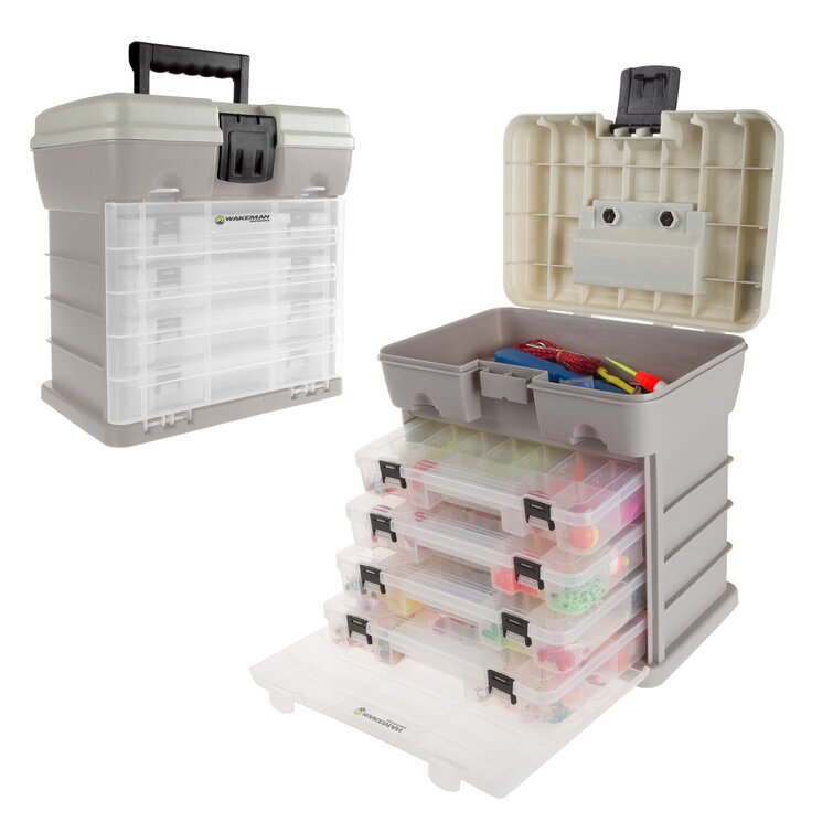 Stalwart Wakeman Tackle Box Organizer - Durable Plastic Storage