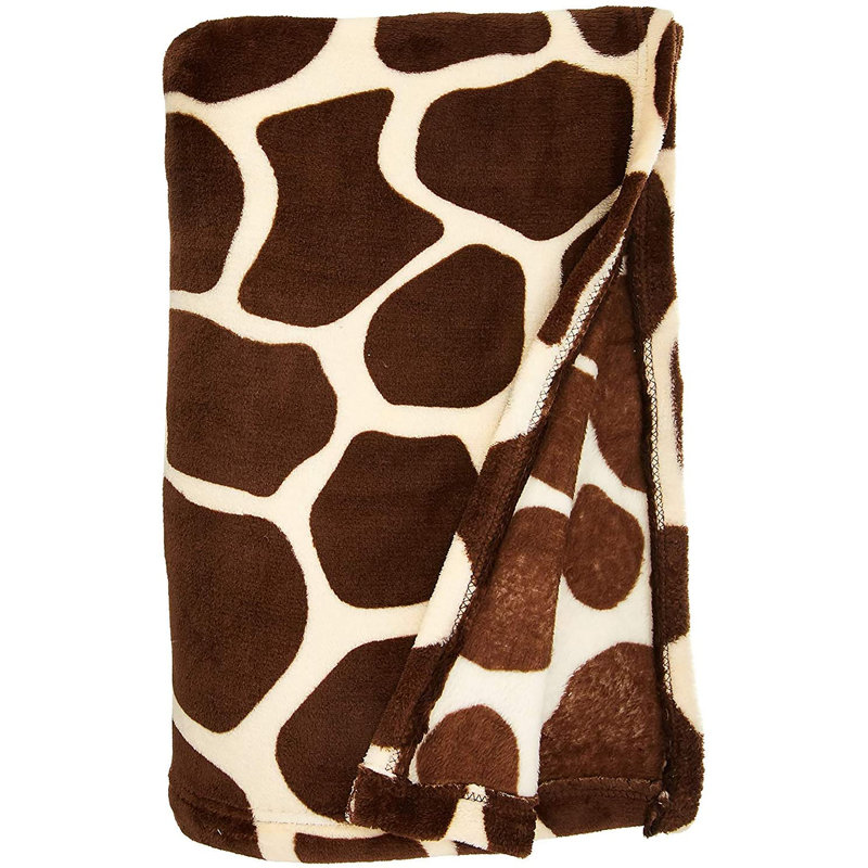 Couverture luxueuse à imprimé zébré, Twin, Girafe