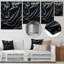 Silk Fractal Noir Curves II - impression d'art mural en métal fractal-506016222