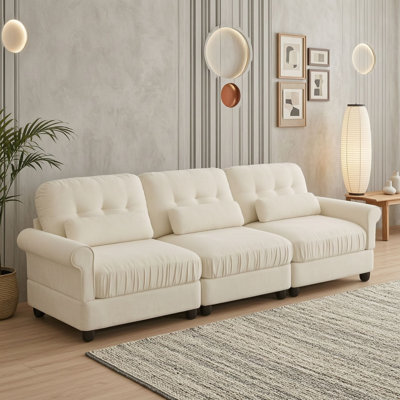 Canapé modulaire 3 places en chenille