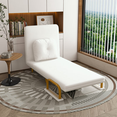 Chaise longue avec dossier réglable et coussin