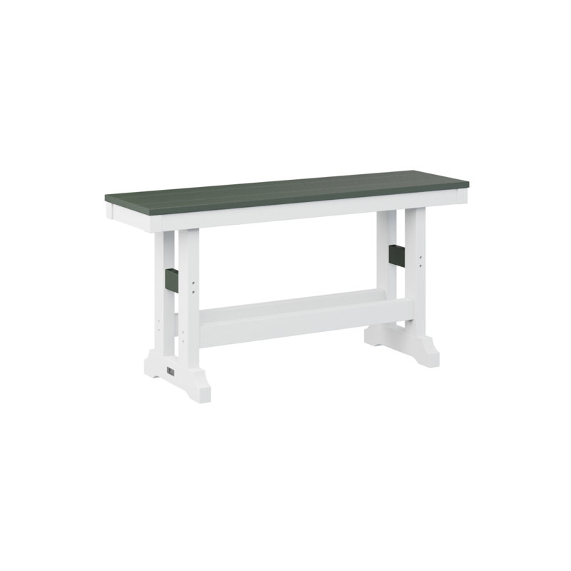 Garden Classic Outdoor Bench, Aruba Blue/White, 23" H x 44" W x 12.5" D