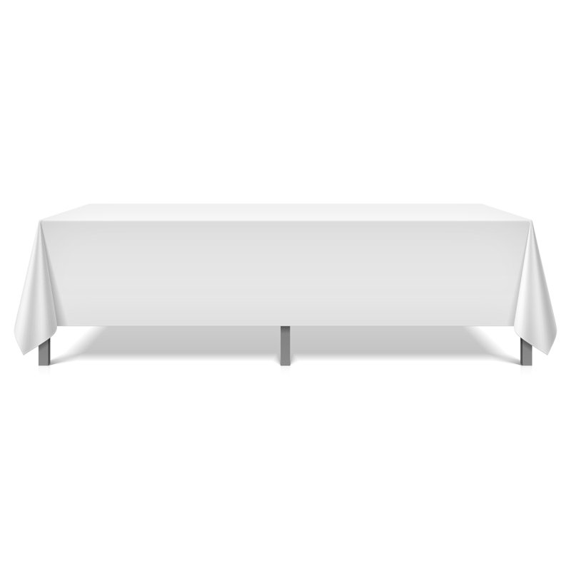 Arkwright Home Solid Color Polyester Tablecloth Sets, White