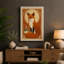 Dignified Fox in Gold Art Deco - Wrapped Canvas-1102274503-1102274505