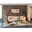 Table d'appoint Glacier 18 po avec marbre beige Capri