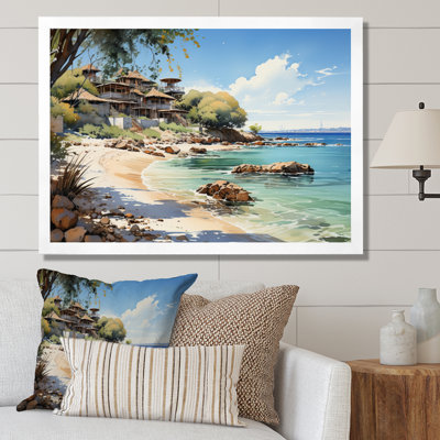 Negril Beach, Jamaïque I - Coastal Beach Sand, art encadré