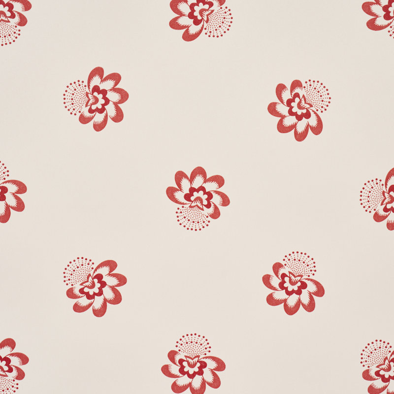 Papier peint floral Auclair, Rouge