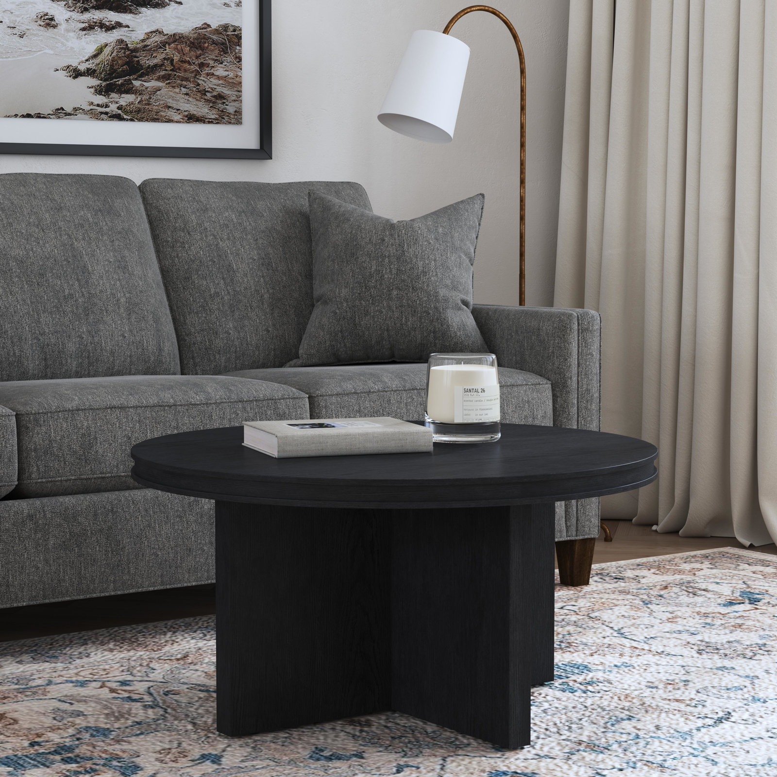 Southampton 35" Coffee Table, Black