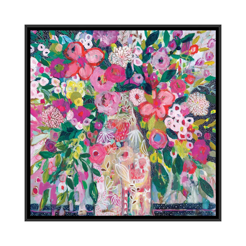 «Pale Vase», impression sur toile, H 18 po x l 18 po x P 1,5 po, Toile avec cadre noir, Pas de tapis