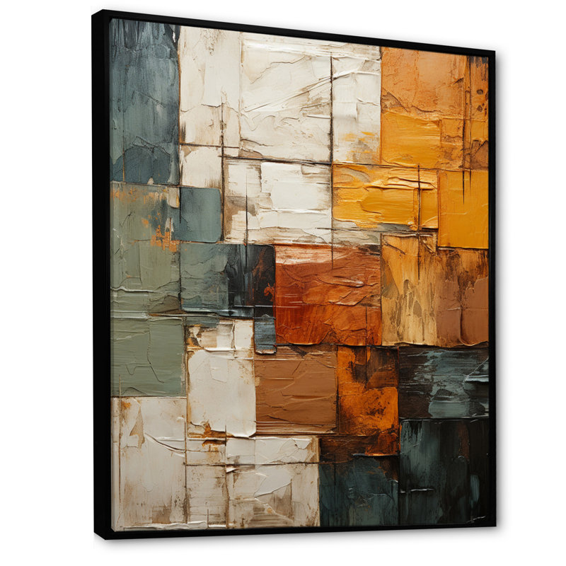 «Hardedge Art Earthy Euphony I», reproduction d'art sur toile abstraite FL72651, Noir, H 40 po x l 30 po x P 1,5 po