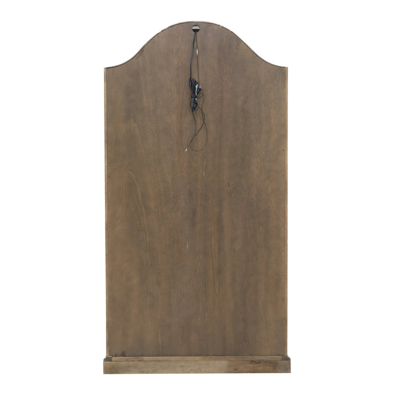 Chalky White Rubberwood Adjustable Bookcase with Puck Light
