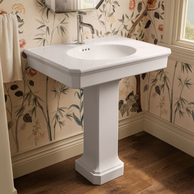 Lavabo de salle de bain rectangulaire à piédestal 30 po Claude by Studio McGee