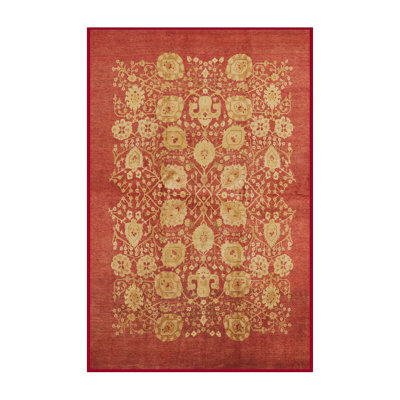 Tapis oriental rouge / jaune Crusoe