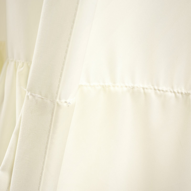 Allison Ruffle Semi Sheer Curtain Pair, Ivory, 40" W x 108" L