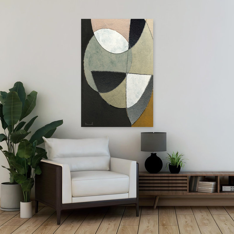 Art contemporain abstrait géométrique contemporain, H 36 po x l 24 po