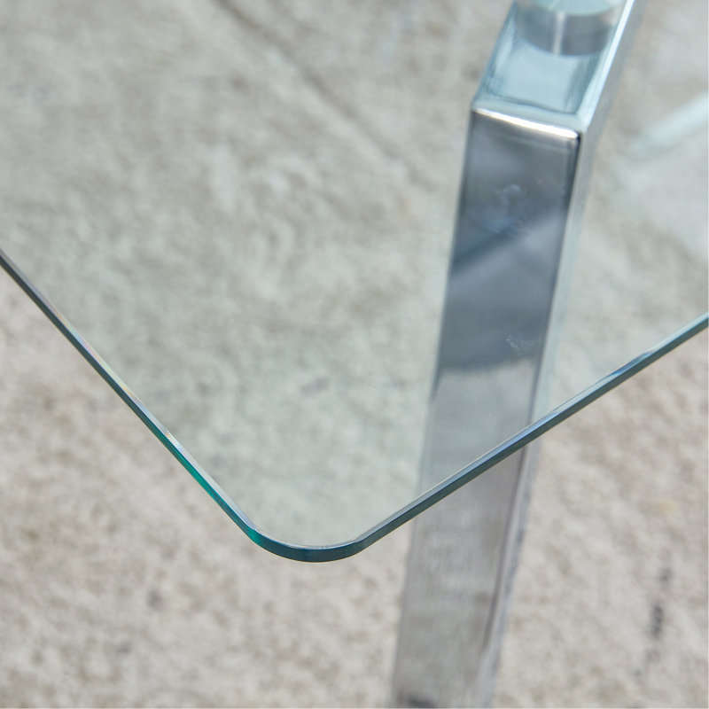 Modern Minimalist Dining Table for Restaurants and Living Rooms, with tempered glass tabletop and  metal legs,dinning table,dining room table