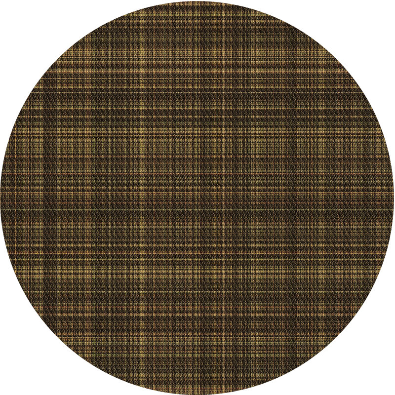 Performance Wool Abstract Indoor Rug, Round 5'