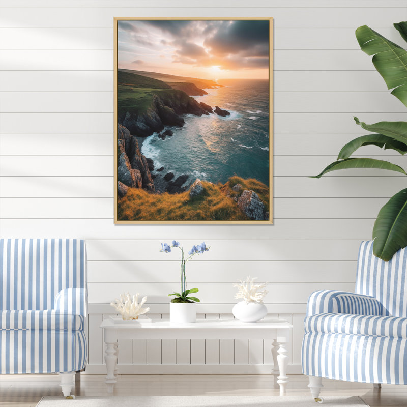 Impression sur toile Seaside Serenity I, H 32 po x l 24 po x P 1 po, Cadre naturel flottant
