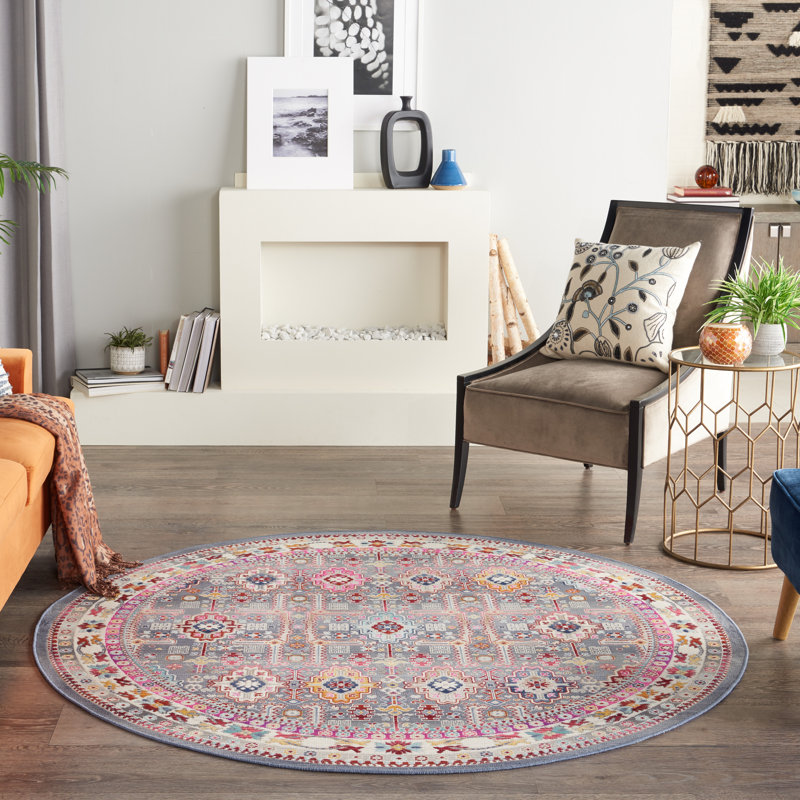 Lavant Oriental Indoor Rug, Round 6'