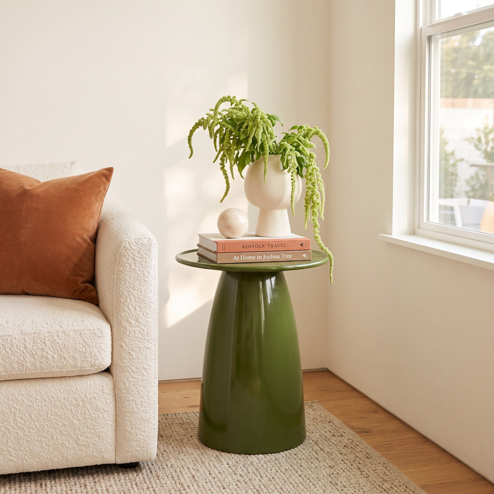 18" End Table, Olive Green