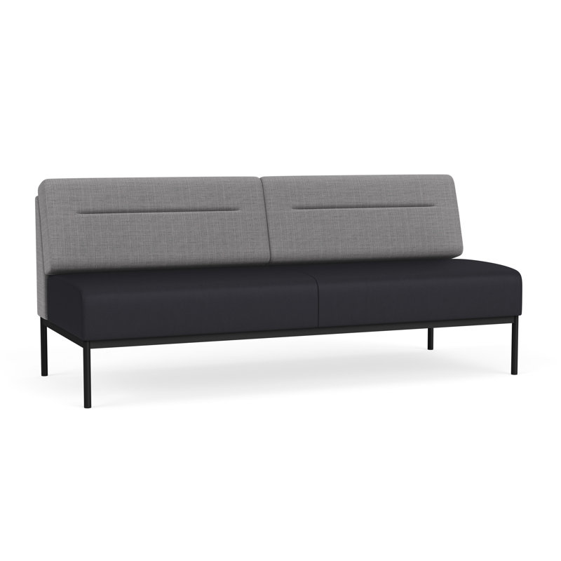 Canapé Darsey, Sans alimentation, Gris chambray; noir Patriot Plus, Noir