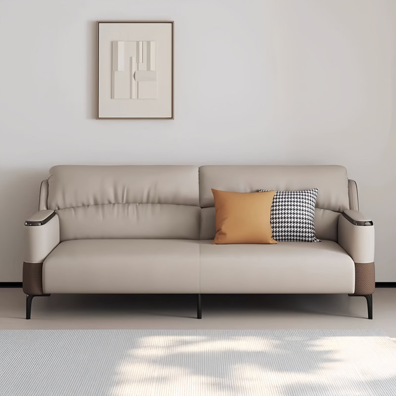 Isolde, Khaki/Coffee, 34.25" H x 74.8" W x 34.25" D