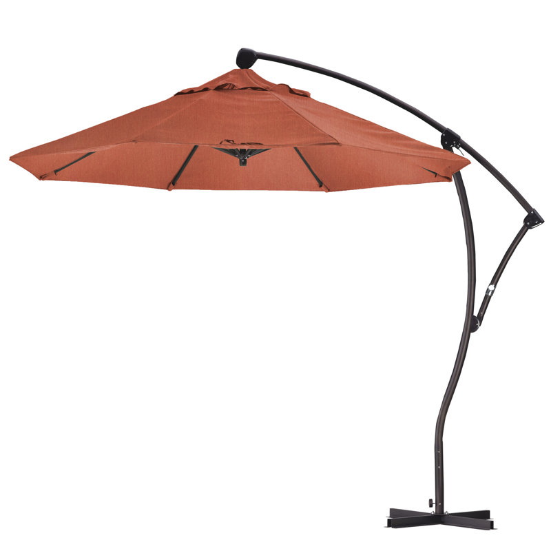 Parasol en porte-à-faux 9' Welwyn, Sunbrella® mangue rayé Dolce
