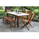 Fleur 38'' Rectangular 7 - Person Outdoor Dining Set