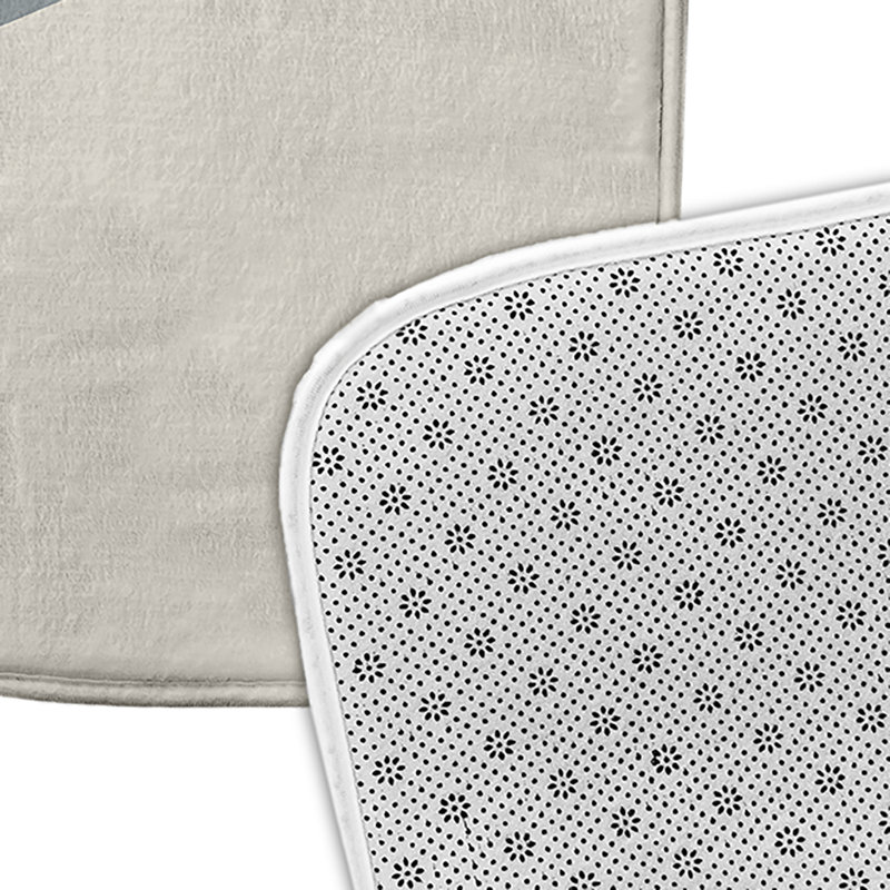 Tapis de bain, L 17 po x L 24 po, Bleu clair
