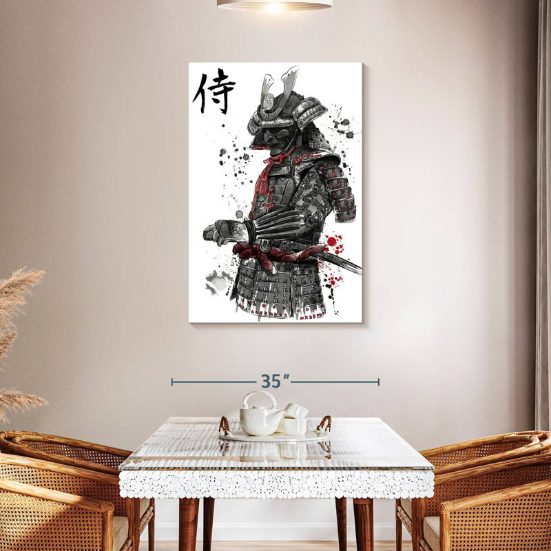 Mait Samurai Sumi-E, 45" H x 30" W