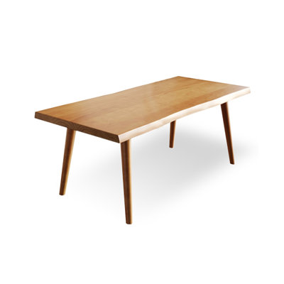 Brown Rectangular Solid Wood Dining Table