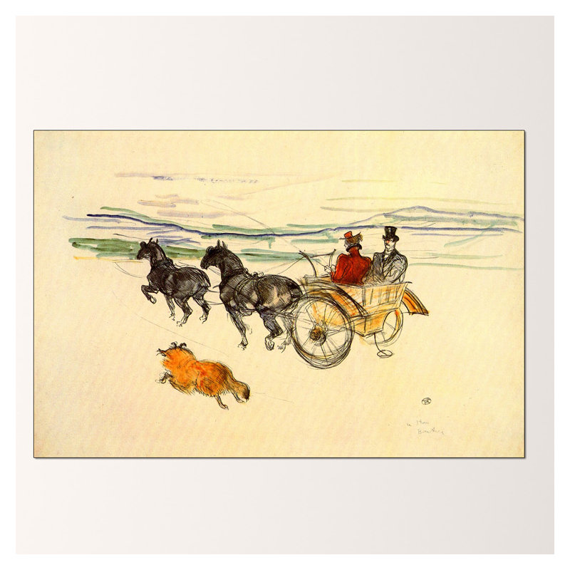 Carriage by Henri De Toulouse-Lautrec - Wrapped Canvas Print, 90cm H x 135cm W x 1.8cm D