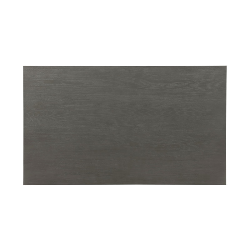 Table de salle à manger en métal brossé 1pc, Gris foncé / gris clair