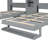 Haven Dual Twin size Wall Murphy Beds with Cabinets and Shelves-135587316