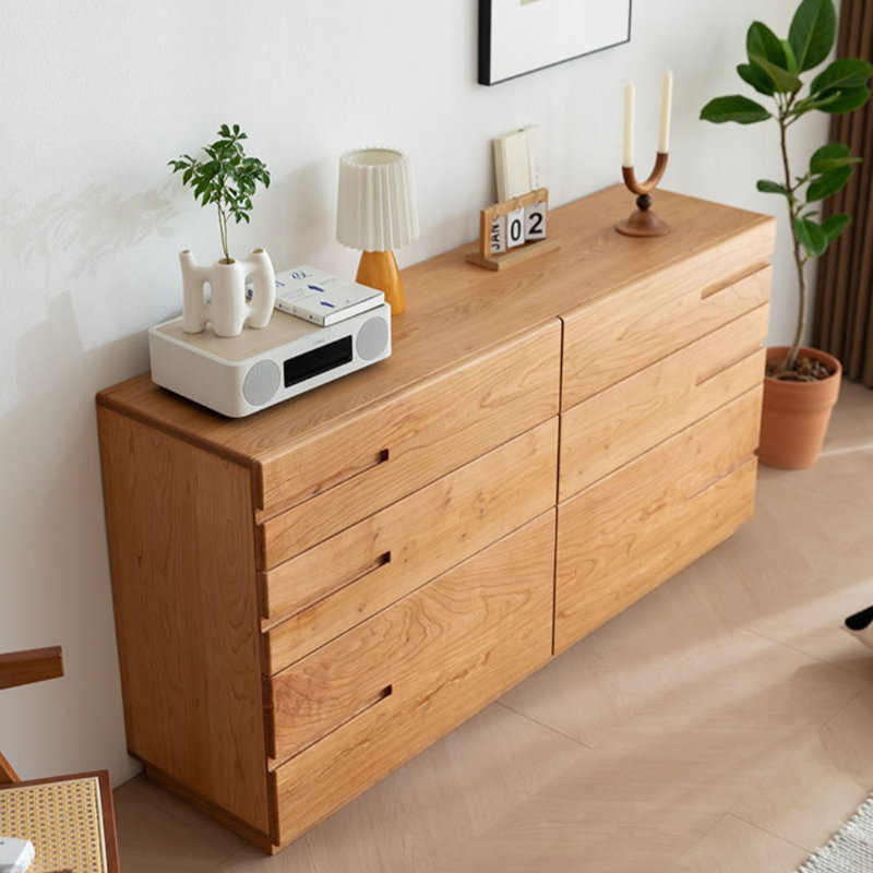 Armoire décorative simple en bois massif pour chambre à coucher
